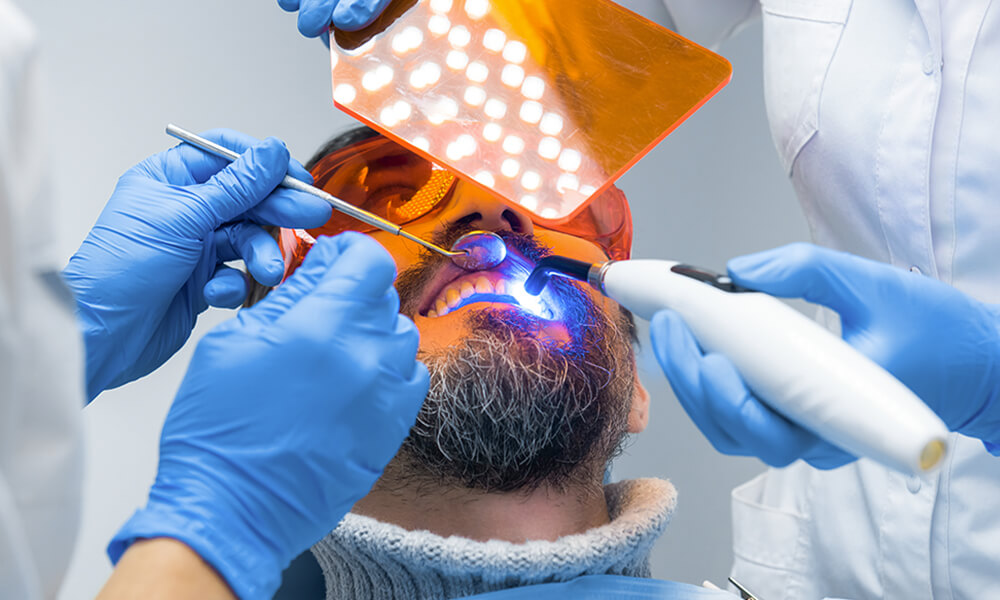  patient receiving dental teeth bonding services in Hebron ky